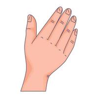 hand human saludating vector