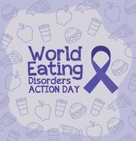 eating disorders day campaign vector