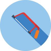 Saw I Flat Long Shadow Icon vector