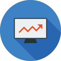 Analysis Flat Long Shadow Icon vector