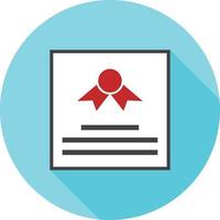 Certificate Flat Long Shadow Icon vector