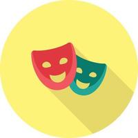 Theater Flat Long Shadow Icon vector