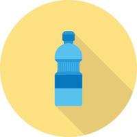 Water Bottle Flat Long Shadow Icon vector