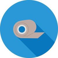 Bandage Roll Flat Long Shadow Icon vector