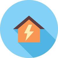 Electricity Danger Flat Long Shadow Icon vector