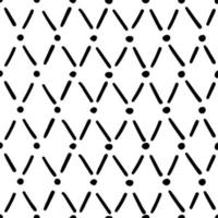 Simple hand drawn geometric pattern. Abstract spots, dashes, circles, in black vector