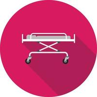 Stretcher Flat Long Shadow Icon vector