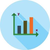 Statistics Flat Long Shadow Icon vector