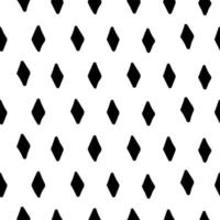 Simple hand drawn geometric pattern. Trendy monochrome rhombus brush marks. vector