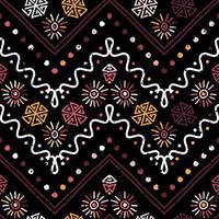 Vector hand drawn seamless folk pattern. Tribal design. Ethnic background