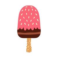 Ice cream in bright cartoon style. Icecream vector in nice colors isolated