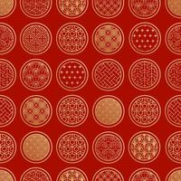 Chinese traditional oriental ornament background, pattern seamless vector