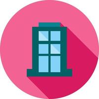 Apartment Flat Long Shadow Icon vector