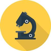 Microscope Flat Long Shadow Icon vector