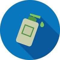 Lotion Bottle Flat Long Shadow Icon vector