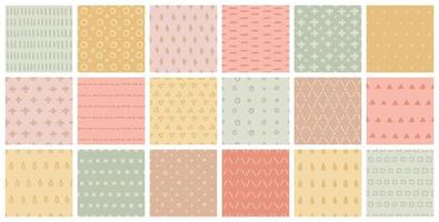 Simple hand drawn geometric pattern set. Abstract spots, dashes, dots, vector