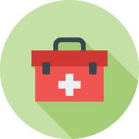 First Aid Flat Long Shadow Icon vector