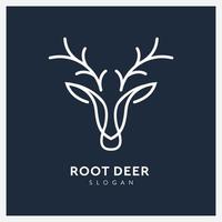 Deer logo line art vector