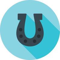 Horse Shoe Flat Long Shadow Icon vector