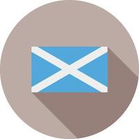 icono de sombra larga plana de Escocia vector
