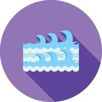 Waves II Flat Long Shadow Icon vector