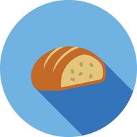 Sliced loaf of Bread Flat Long Shadow Icon vector