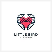 Bird logo vector line art