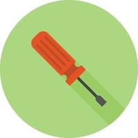 Screwdriver Flat Long Shadow Icon vector