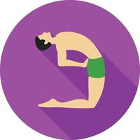 Camel Pose II Flat Long Shadow Icon vector