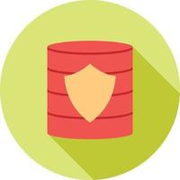Secured Backup Flat Long Shadow Icon vector