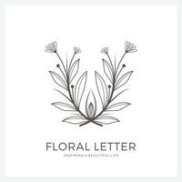 Floral flower logo vector