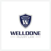 logotipo para bufete de abogados de lesiones personales vector
