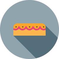 Cake small Flat Long Shadow Icon vector