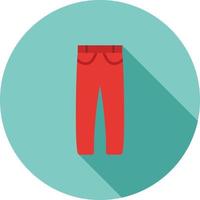Warm Trousers Flat Long Shadow Icon vector