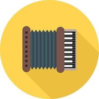 Accordion Flat Long Shadow Icon vector