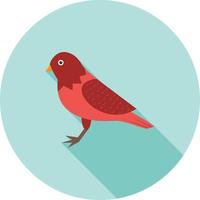 Bird Flat Long Shadow Icon vector