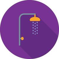 Shower Flat Long Shadow Icon vector