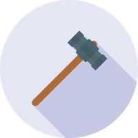 Sledgehammer Flat Long Shadow Icon vector