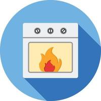 Oven Flat Long Shadow Icon vector