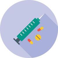 Steroids Flat Long Shadow Icon vector