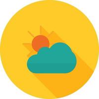 Weather Flat Long Shadow Icon vector