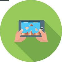 Playing Game Flat Long Shadow Icon vector
