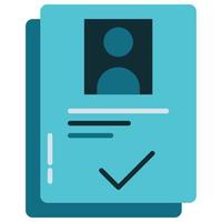 job application accepted icon on transparent background vector