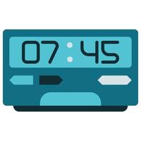 digital clock icon on transparent background vector