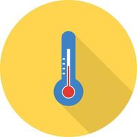 Temperature Check Flat Long Shadow Icon vector