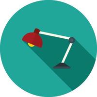 Office Lamp Flat Long Shadow Icon vector