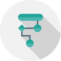 Design Algorithm Flat Long Shadow Icon vector