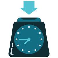 worker absent clock icon with transparent background vector