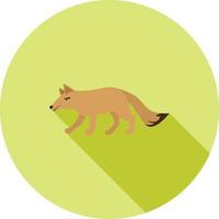 Wolf Flat Long Shadow Icon vector