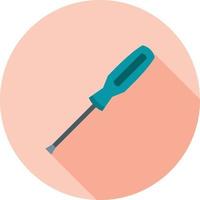 Screwdriver Flat Long Shadow Icon vector